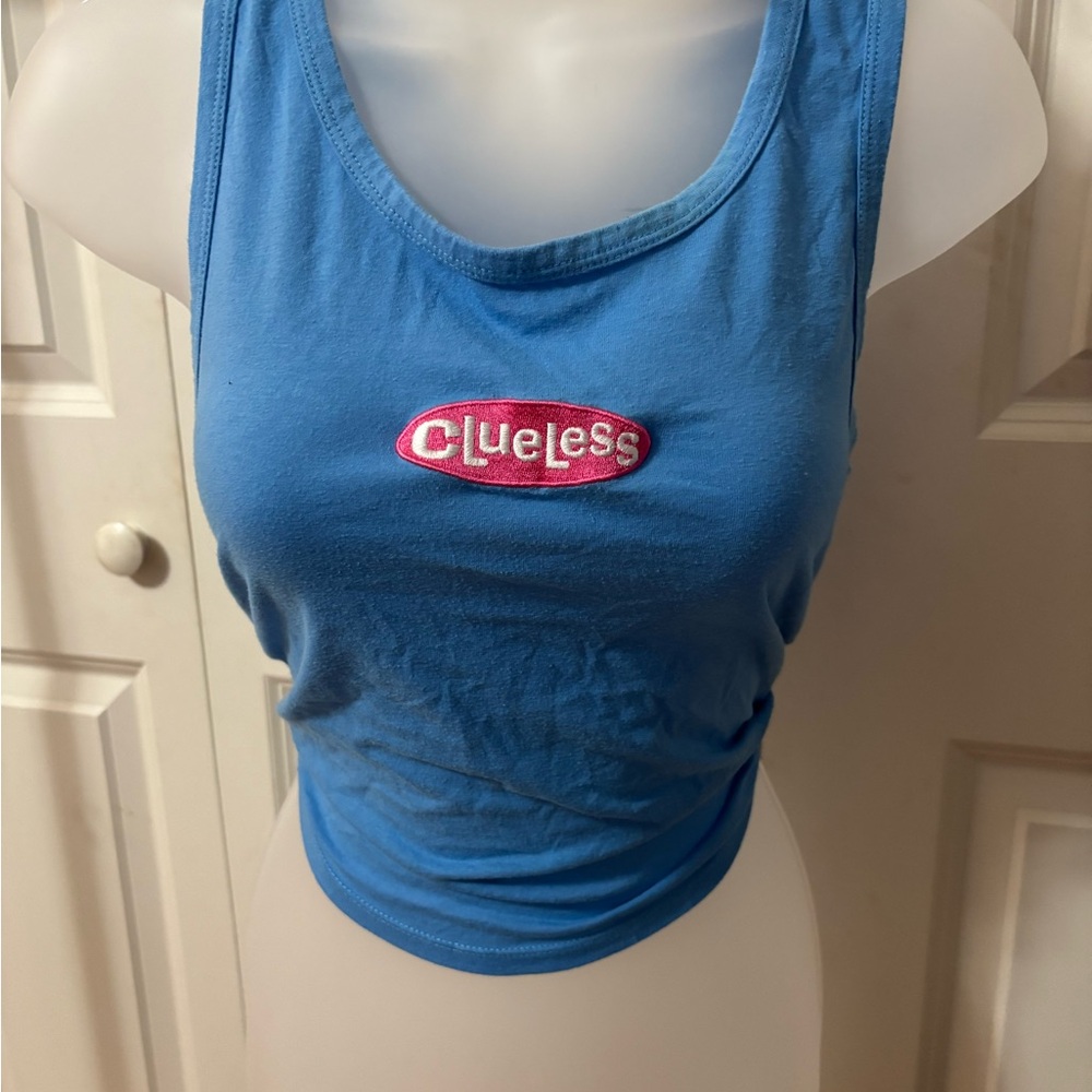 Vibrant Blue Sleeveless Crop Tank Top